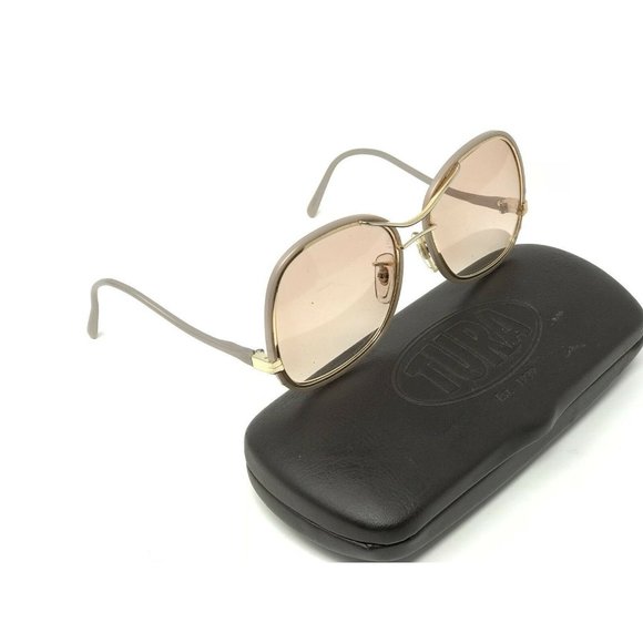 Tura Sunglasses 560 Gold Metal Butterfly Round Sunglasses Japan main image 7